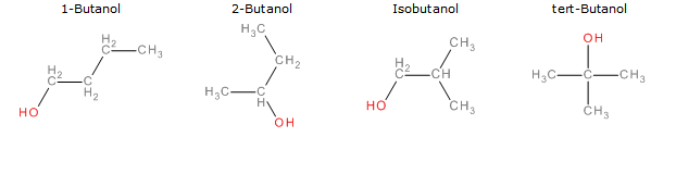 Butanol Strukturen